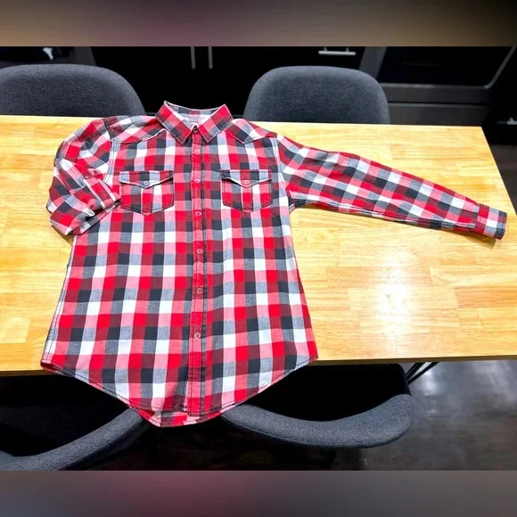 American Rag Shirts American Rag Cie Shirt Red White Plaid - Main Image
